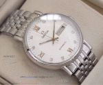Perfect Replica Omega White Face Stainless Steel Band 39mm Watch